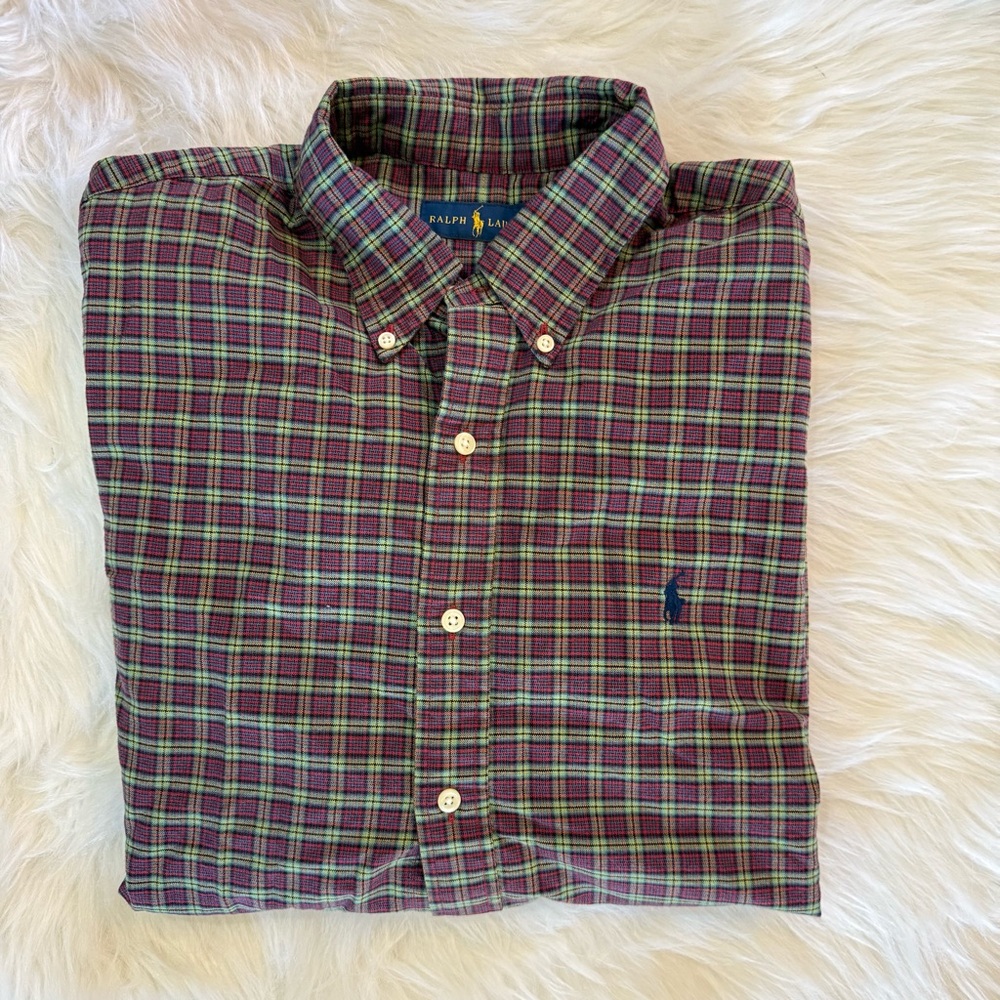 Ralph Lauren plaid button up shirt size Large - Picture 9 of 9